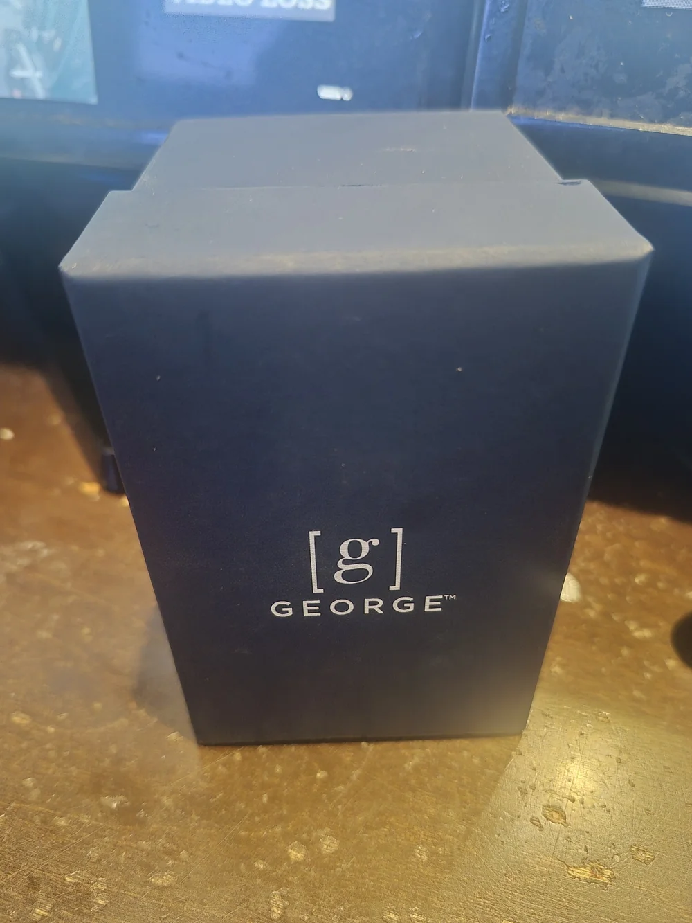 George Black Digital Watch with Blue Backlit Display